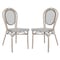 Flash Furniture Marseille Thonet French Bistro Stacking Chair, Black/White Textilene/Bamboo Print Alum Frame, 2PK 2-SDA-AD642002S-TXT-BLKWH-LTNAT-GG - alternate 7